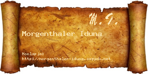 Morgenthaler Iduna névjegykártya